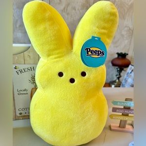 NWT 15" Just Born 2024 Yellow Peeps Large Marshallow Easter Bunny Plushie